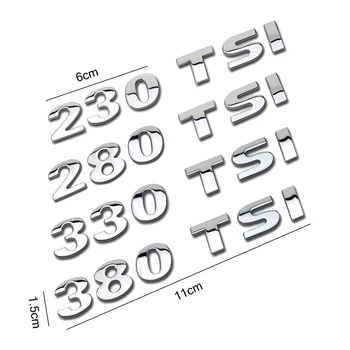 230 280 330 380 TSI Car Sticker Rear Metal Letter Decal For Volkswagen polo Passat Sagitar Magotan Tiguan Bora Golf Lamando CC
230 280 330 380 TSI Car Sticker Rear Metal Letter Decal For Volkswagen polo Passat Sagitar Magotan Tiguan Bora Golf Lamando CC
