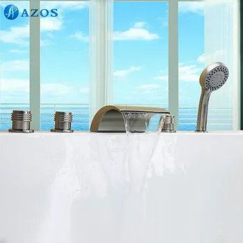 Bathtub Shower Faucets Nickel Brush Bathroom Suana 5pc Sets Showerhead,Diverter,Two Handles,Shower Hose,Waterfall Spout YGWJ015
Bathtub Shower Faucets Nickel Brush Bathroom Suana 5pc Sets Showerhead,Diverter,Two Handles,Shower Hose,Waterfall Spout YGWJ015