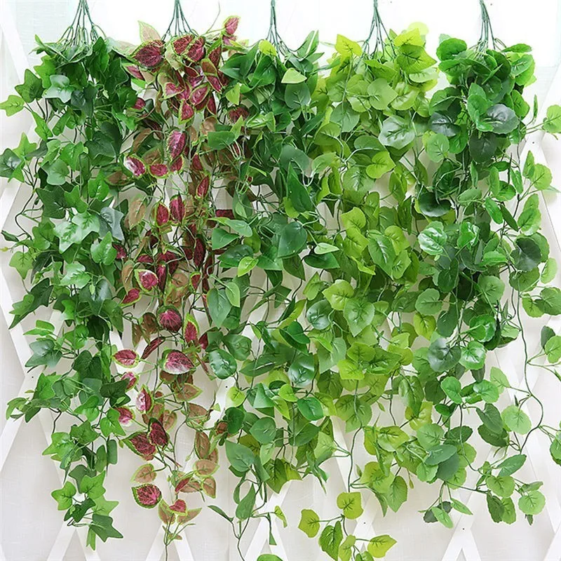 110cm Artificial Green Plants Hanging Ivy Leaves Radish Seaweed Grape Fake Flowers Vine Home Garden Wall Party Decoration
110cm Artificial Green Plants Hanging Ivy Leaves Radish Seaweed Grape Fake Flowers Vine Home Garden Wall Party Decoration