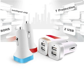 Mini Universal 5V 2.1A 1A Dual Usb Car Charger Cable Phones Tablet With Data Cables
Mini Universal 5V 2.1A 1A Dual Usb Car Charger Cable Phones Tablet With Data Cables