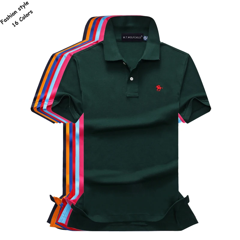 16 Colors Cotton Summer mens short sleeve solid color polos shirts small horse mens casual lapel polos Fashion slim mens tops
16 Colors Cotton Summer mens short sleeve solid color polos shirts small horse mens casual lapel polos Fashion slim mens tops