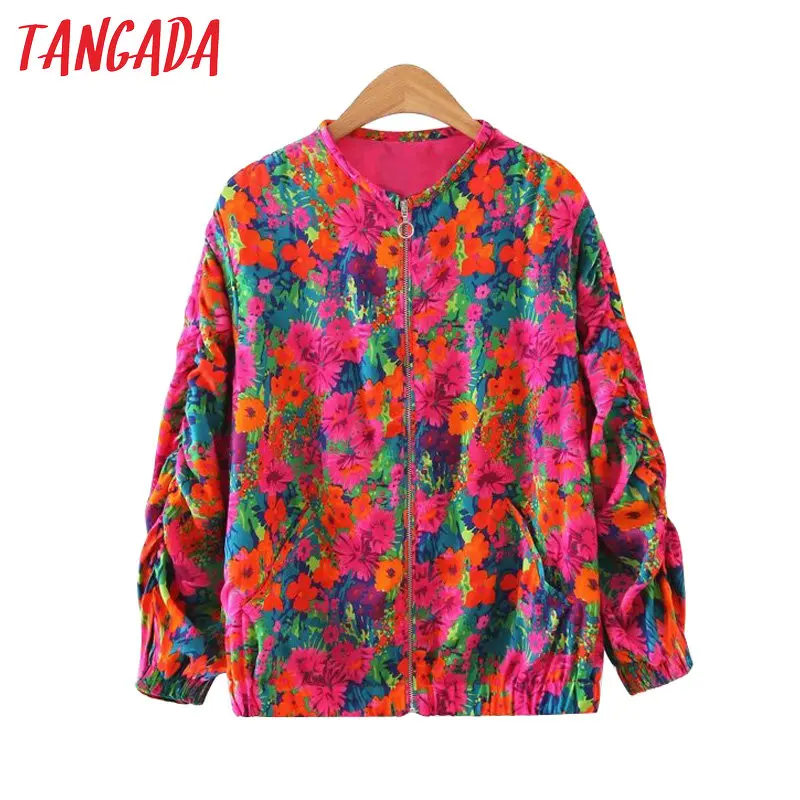 Tangada Fashion Women Floral Print Jacket Coat O-Neck Long Sleeve Pockets Zippers Jackets Elegant Brand Mujer Coats XL39
Tangada Fashion Women Floral Print Jacket Coat O-Neck Long Sleeve Pockets Zippers Jackets Elegant Brand Mujer Coats XL39