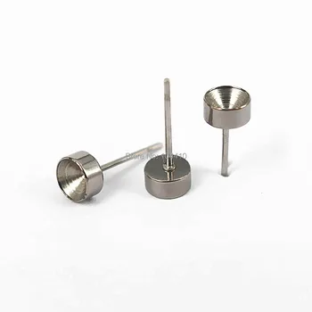Blank Stainless Steel Stud Earrings Bases 4mm 5mm Circle Bezel Point Rhinestone Cabochons Settings Earrings post DIY Findings
Blank Stainless Steel Stud Earrings Bases 4mm 5mm Circle Bezel Point Rhinestone Cabochons Settings Earrings post DIY Findings