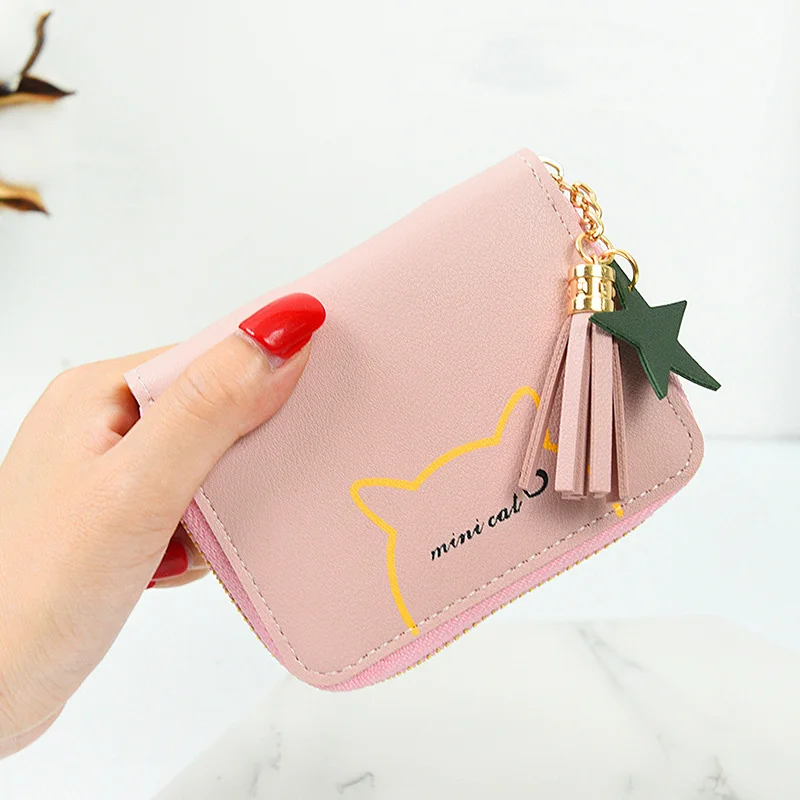 New 2019 Women Wallets Korean Lovely Female Cat Wallet Small Tassel Coin Purse Card Holder Money Bag For Girls Kawaii Wallets
New 2019 Women Wallets Korean Lovely Female Cat Wallet Small Tassel Coin Purse Card Holder Money Bag For Girls Kawaii Wallets