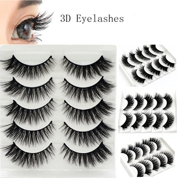 HBZGTLAD 5 Pairs Faux 3D Eyelashes Thick Long Volume Eyelash Hand Made Fiber False Eye Lashes Makeup Natural Crisscross Eyelashe 
HBZGTLAD 5 Pairs Faux 3D Eyelashes Thick Long Volume Eyelash Hand Made Fiber False Eye Lashes Makeup Natural Crisscross Eyelashe