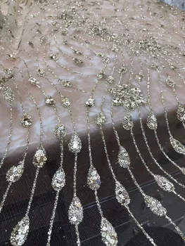 S-1216110 on sale embroidery lace for evening dress special hand print glued glitter lace fabric
S-1216110 on sale embroidery lace for evening dress special hand print glued glitter lace fabric