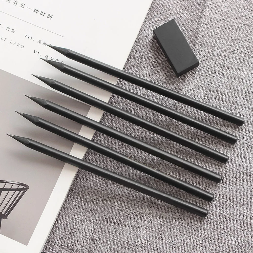 6Pcs/lot Pencil + Eraser 2B Black Pencil Stationery Items Drawing Supplies Cute Pencils for School Office School
6Pcs/lot Pencil + Eraser 2B Black Pencil Stationery Items Drawing Supplies Cute Pencils for School Office School