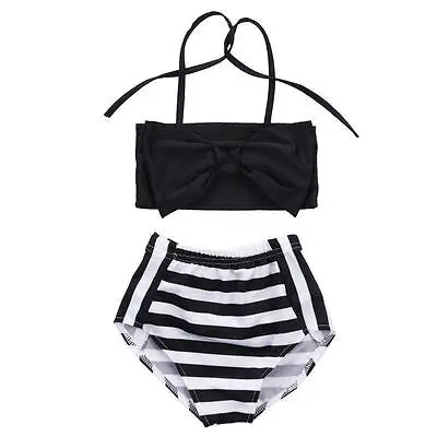 Helen115 Lovely Kids Baby Girls Summer Black Bow-knot Belt Bikini+Striped Shorts Swimsuit 2-7Years
Helen115 Lovely Kids Baby Girls Summer Black Bow-knot Belt Bikini+Striped Shorts Swimsuit 2-7Years