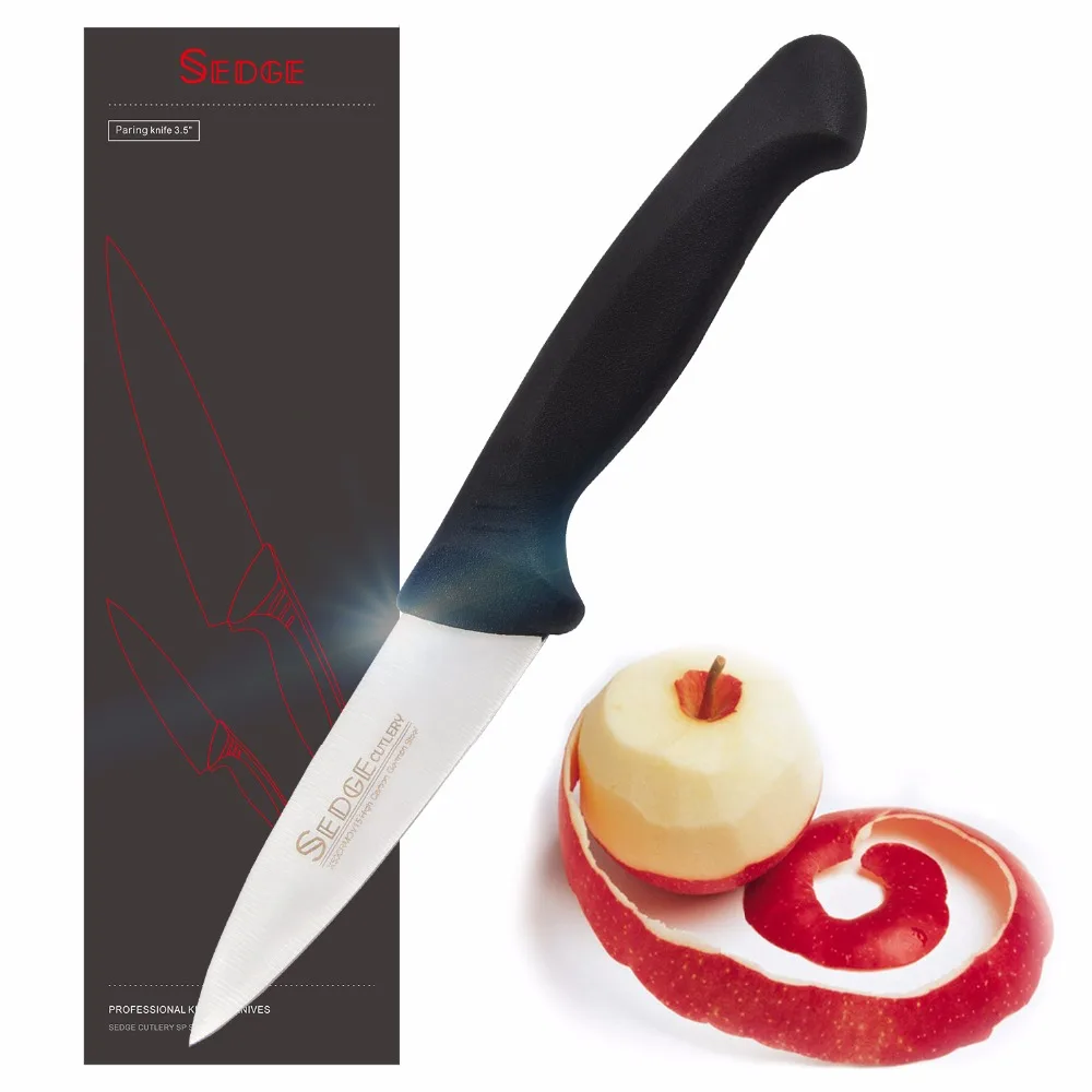 Sedge Paring Knife - SP Series - German 1.4116 High Carbon Stainless Steel Fruit Kitchen Knife - Ergonomic ABS Handle - 3.5''
Sedge Paring Knife - SP Series - German 1.4116 High Carbon Stainless Steel Fruit Kitchen Knife - Ergonomic ABS Handle - 3.5''