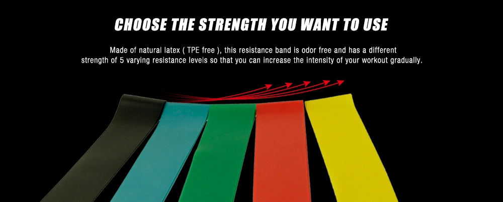 Exercise Resistance Loop Bands Fitness Workout Strength Training 5pcs