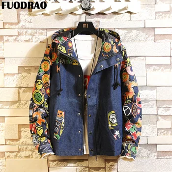 FUODRAO Japan Style Streetwear Hip Hop Hooded Jacket Men Print Windbreaker Coat Denim Jacket Men Harajuku Jaqueta Masculino J118
FUODRAO Japan Style Streetwear Hip Hop Hooded Jacket Men Print Windbreaker Coat Denim Jacket Men Harajuku Jaqueta Masculino J118