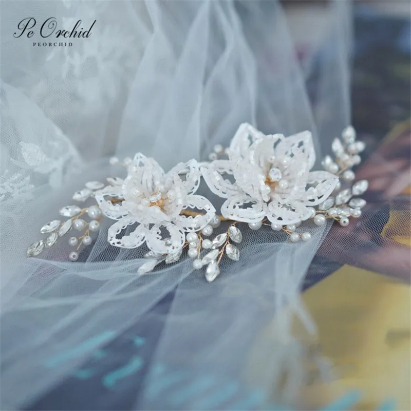 PEORCHID Beads Flower Bridal Hair Comb Elegant Hairpin Jewelry Hair Accessories Rhinestone Clip Pearl Headband Wedding Headpiece
PEORCHID Beads Flower Bridal Hair Comb Elegant Hairpin Jewelry Hair Accessories Rhinestone Clip Pearl Headband Wedding Headpiece