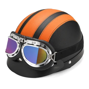 Universal ABS Safety Motorcycle Helmet Half Open Face Helmet Biker Scooter w/ UV Goggles Retro 4-Colors
Universal ABS Safety Motorcycle Helmet Half Open Face Helmet Biker Scooter w/ UV Goggles Retro 4-Colors