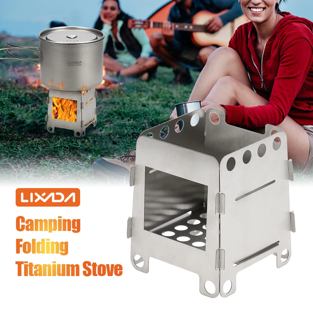 Portable Outdoor Camping Stove Folding Titanium Wood Burning Stove for Backpacking Survival Cooking BBQ Picnic Hunting Stove
Portable Outdoor Camping Stove Folding Titanium Wood Burning Stove for Backpacking Survival Cooking BBQ Picnic Hunting Stove