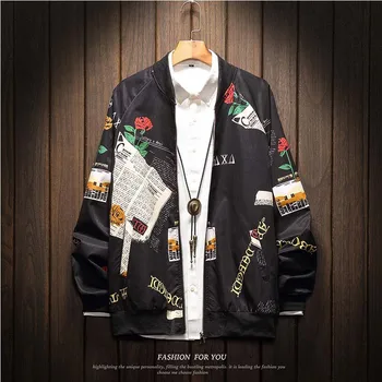 Spring Autumn Fashion Personality Printed Men's Zipper Jacket Casual Coat Mandrain Collar Male Outerwear 4XL 5XL
Spring Autumn Fashion Personality Printed Men's Zipper Jacket Casual Coat Mandrain Collar Male Outerwear 4XL 5XL