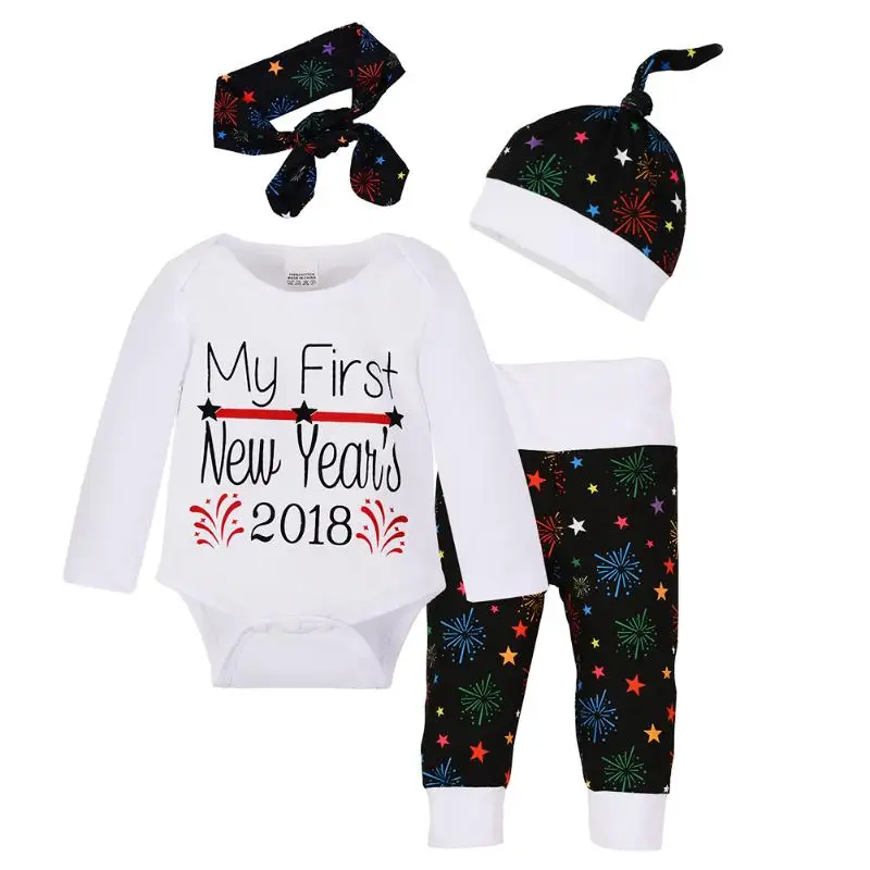 4pcs/set Baby Boys Clothes Infant Suit Set White Letter Printed Romper+Black Pants+Cap+Headband Outfit Baby Toddler Outfits
4pcs/set Baby Boys Clothes Infant Suit Set White Letter Printed Romper+Black Pants+Cap+Headband Outfit Baby Toddler Outfits