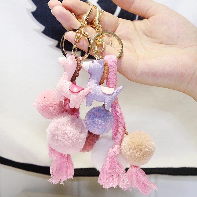 Cute Cartoon Horse Pony Fur Pompom Animal Gold Keychain Key Chain For Women Key Ring Chains Car Bag Charm Kids Toys D288
Cute Cartoon Horse Pony Fur Pompom Animal Gold Keychain Key Chain For Women Key Ring Chains Car Bag Charm Kids Toys D288