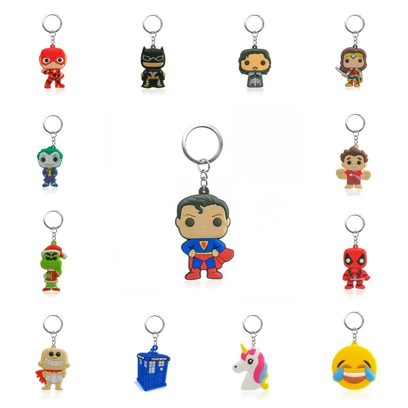 20pcs Mixed Justice League Unicorns Deadpool Joker Cartoon Action Figure Keychain Anime Key Chain PVC Key Ring Kids Gift
20pcs Mixed Justice League Unicorns Deadpool Joker Cartoon Action Figure Keychain Anime Key Chain PVC Key Ring Kids Gift