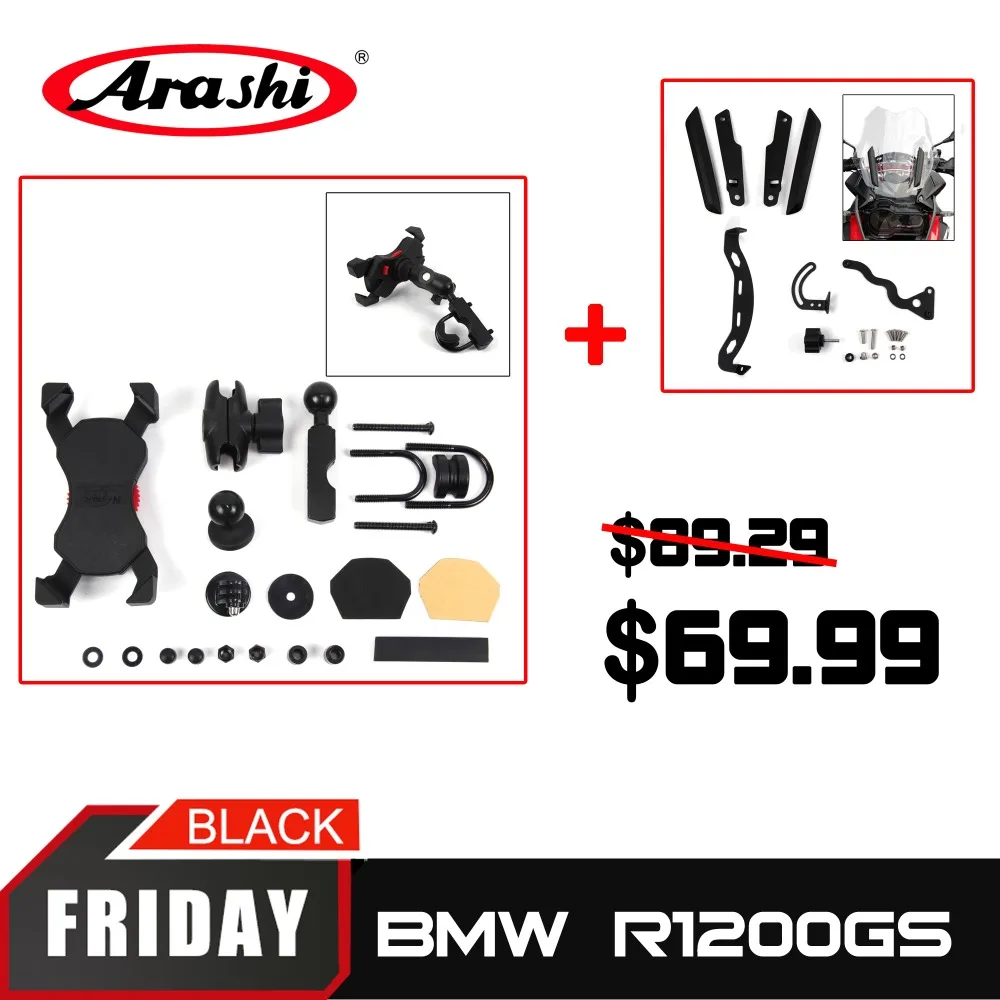 ARASHI For BMW R1200GS LC 2013-2018 Windshield Bracket Holder Mount + Mobile Phone Bracket Support Windscreen R1200 GS R 1200 GS
ARASHI For BMW R1200GS LC 2013-2018 Windshield Bracket Holder Mount + Mobile Phone Bracket Support Windscreen R1200 GS R 1200 GS