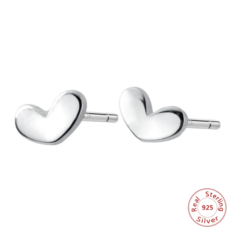 100% 925 Sterling Silver Petite Plain Hearts Stud Earrings for Women Silver Small Earrings Fine Jewelry brincos
100% 925 Sterling Silver Petite Plain Hearts Stud Earrings for Women Silver Small Earrings Fine Jewelry brincos