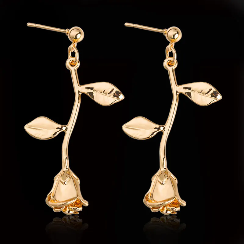 SexeMara Female Gold/Rose Gold/Silver Color Metal Rose Flowers Stud Earrings For Woman Romantic Delicate Rose Earrings Wholesale
SexeMara Female Gold/Rose Gold/Silver Color Metal Rose Flowers Stud Earrings For Woman Romantic Delicate Rose Earrings Wholesale