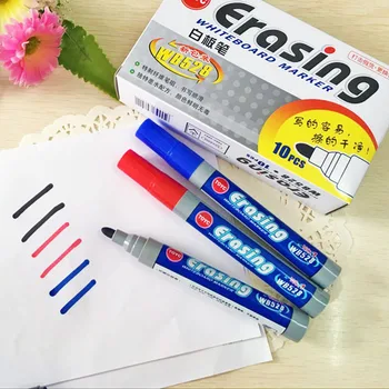 1920pcs/set(192boxes) wholesale eraser office stationery erasable whiteboard marker water-based whiteboard pen Red black blue
1920pcs/set(192boxes) wholesale eraser office stationery erasable whiteboard marker water-based whiteboard pen Red black blue