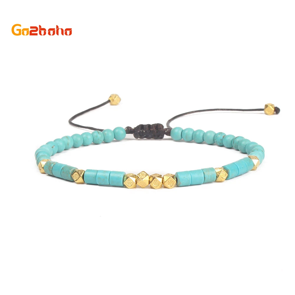 Go2boho Vintage Blue stone bracelets Nature Stone Beads Gold silver Charm Bracelet Woven Wrist jewelry gift for Men Women
Go2boho Vintage Blue stone bracelets Nature Stone Beads Gold silver Charm Bracelet Woven Wrist jewelry gift for Men Women