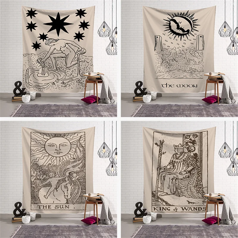 Tarot Reading The Tower The Moon The World Printed Tapestry Art Painting Wall Hanging Decor Carpet Hippie Yoga Mat Beach Throw
Tarot Reading The Tower The Moon The World Printed Tapestry Art Painting Wall Hanging Decor Carpet Hippie Yoga Mat Beach Throw