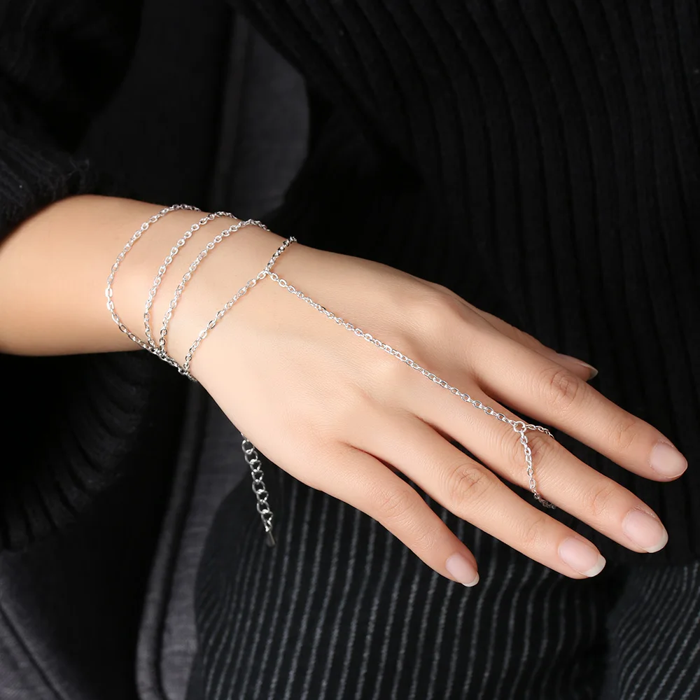 1 Pcs Fashion Gold Silver Plated Boho Chain Link Simplicity Hand Finger Bracelets Slave
1 Pcs Fashion Gold Silver Plated Boho Chain Link Simplicity Hand Finger Bracelets Slave