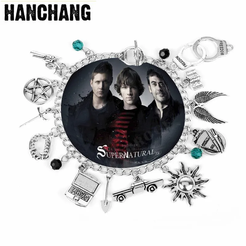 Movie Supernatural Charm Bracelets Jewelry Competer Cuffband Gun Pendants Bracelet Female Cosplay A Bracelet
Movie Supernatural Charm Bracelets Jewelry Competer Cuffband Gun Pendants Bracelet Female Cosplay A Bracelet