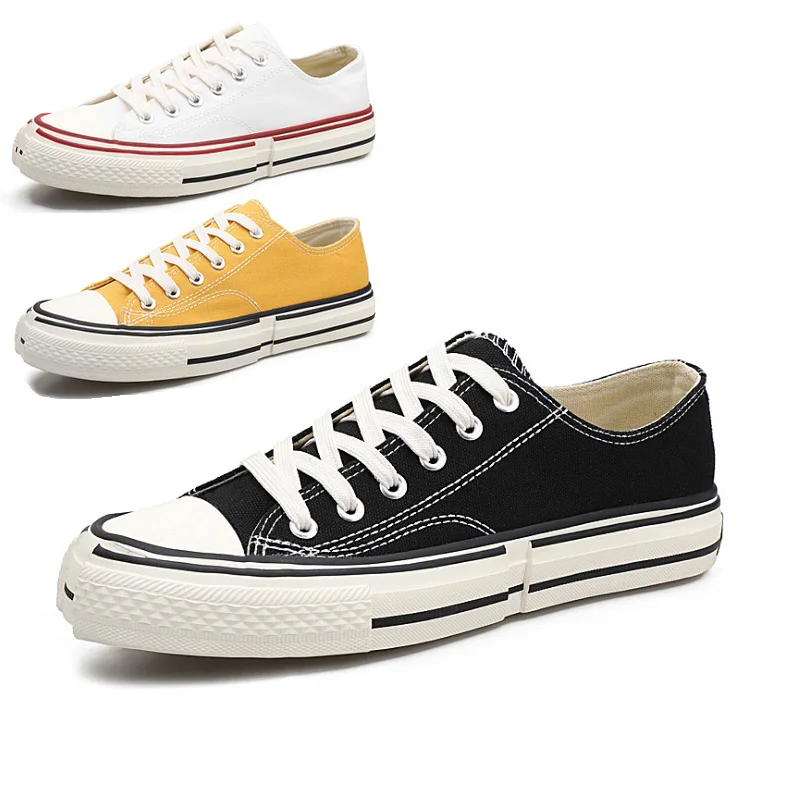 New Personality Canvas Shoes Mens 2019 Male Flats Casual Shoes Vulcanized Low-Up Classic White Shoe Man Black Yellow Sneakers
New Personality Canvas Shoes Mens 2019 Male Flats Casual Shoes Vulcanized Low-Up Classic White Shoe Man Black Yellow Sneakers