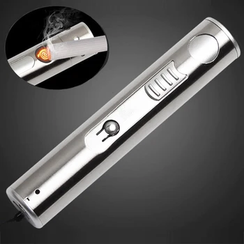2 in 1 USB Rechargeable Light LED Flashlight with Cigarette Lighter Outdoor Keychain Torch Light
2 in 1 USB Rechargeable Light LED Flashlight with Cigarette Lighter Outdoor Keychain Torch Light