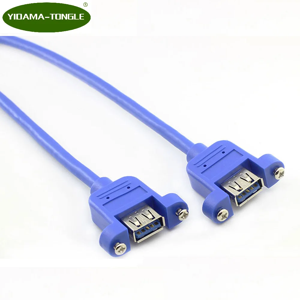 USB 3.0 Female to Female Panel Mount Cable USB 3.0 Extension Data Cable Lock Panel with M3 nuts Screws
USB 3.0 Female to Female Panel Mount Cable USB 3.0 Extension Data Cable Lock Panel with M3 nuts Screws