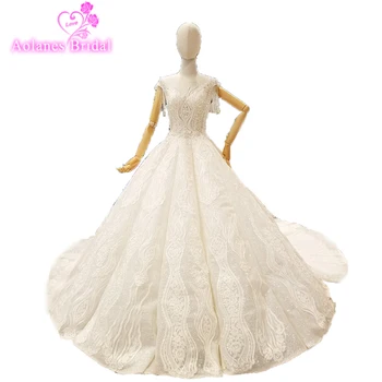 2018 New Luxury Bling Bling Crystals Lace Wedding Dress Custom-made Plus Size Bride Wedding Gown Big Skirt Vestido De Noiva
2018 New Luxury Bling Bling Crystals Lace Wedding Dress Custom-made Plus Size Bride Wedding Gown Big Skirt Vestido De Noiva