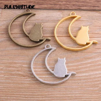 2pcs 35*41mm Three Color Alloy Jewelry Accessories Moon Cat Charm Hollow Glue Blank Pendant Tray Bezel 11C69
2pcs 35*41mm Three Color Alloy Jewelry Accessories Moon Cat Charm Hollow Glue Blank Pendant Tray Bezel 11C69