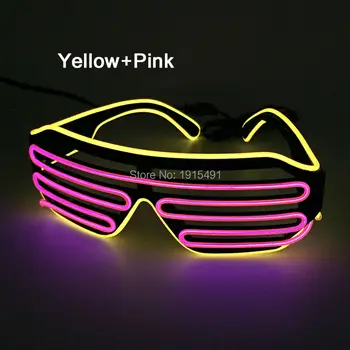 Pay Attention!New Brand Yellow+Pink Luminous EL Wire Cosplay Glasses Holiday Lighting Classic LED Birthday Gift Shutter Glasses
Pay Attention!New Brand Yellow+Pink Luminous EL Wire Cosplay Glasses Holiday Lighting Classic LED Birthday Gift Shutter Glasses