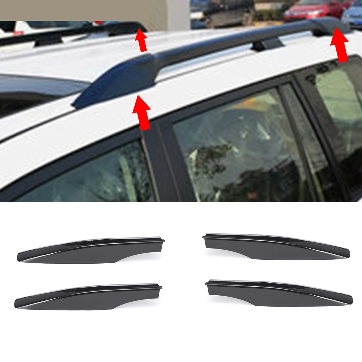 Black ABS Roof Rack Bar Rail End Protection Cover Shell 4PCS For Toyota Land Cruiser PRADO Fj120 2003-2009
Black ABS Roof Rack Bar Rail End Protection Cover Shell 4PCS For Toyota Land Cruiser PRADO Fj120 2003-2009
