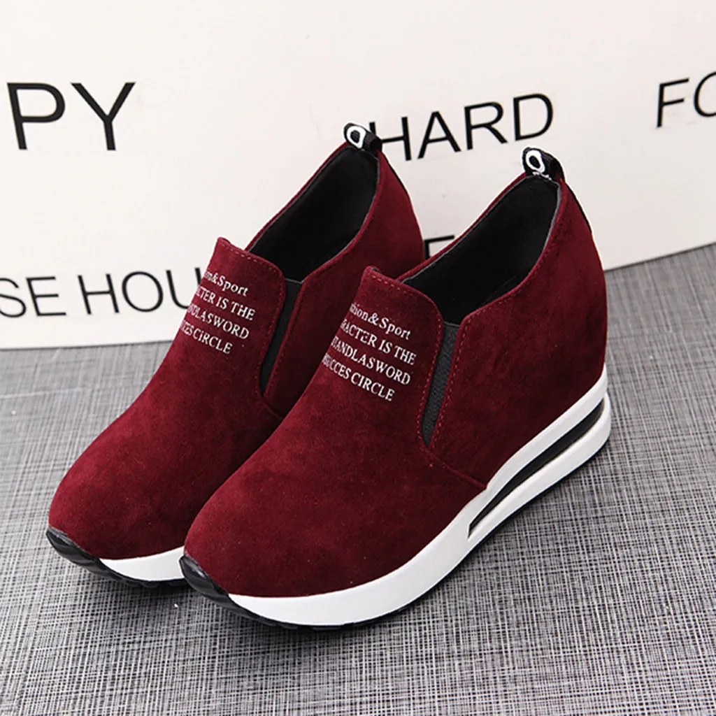 Women's Shoes Fashion Casual Flock Slip-On Thick Platform ladies Sport Casual Sneakers Swing Wedges Shoes chaussures femme
Women's Shoes Fashion Casual Flock Slip-On Thick Platform ladies Sport Casual Sneakers Swing Wedges Shoes chaussures femme