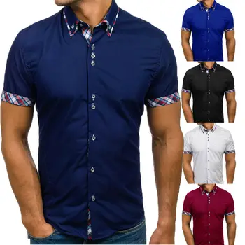 Summer Fashion Men Shirts Brand Short Sleeve Plaid Shirts Top Casual Cotton Formal Slim Fit Black Man Dress Shirts Clothes
Summer Fashion Men Shirts Brand Short Sleeve Plaid Shirts Top Casual Cotton Formal Slim Fit Black Man Dress Shirts Clothes