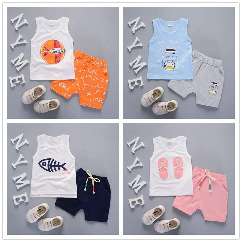 Summer children's vest set 2019 new baby infant cotton cartoon vest + shorts two-piece baby leisure suit
Summer children's vest set 2019 new baby infant cotton cartoon vest + shorts two-piece baby leisure suit