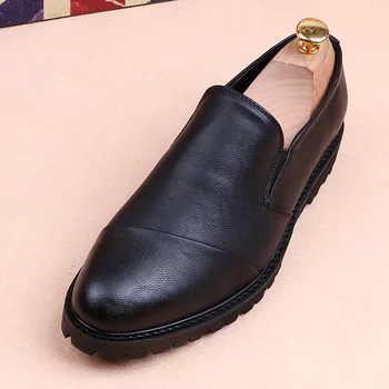 New Men Business Retro Genuine Leather Shoes Mens Formal Casual wild Shoes Pointed Toe Men Flats Office Wedding Party loafers
New Men Business Retro Genuine Leather Shoes Mens Formal Casual wild Shoes Pointed Toe Men Flats Office Wedding Party loafers