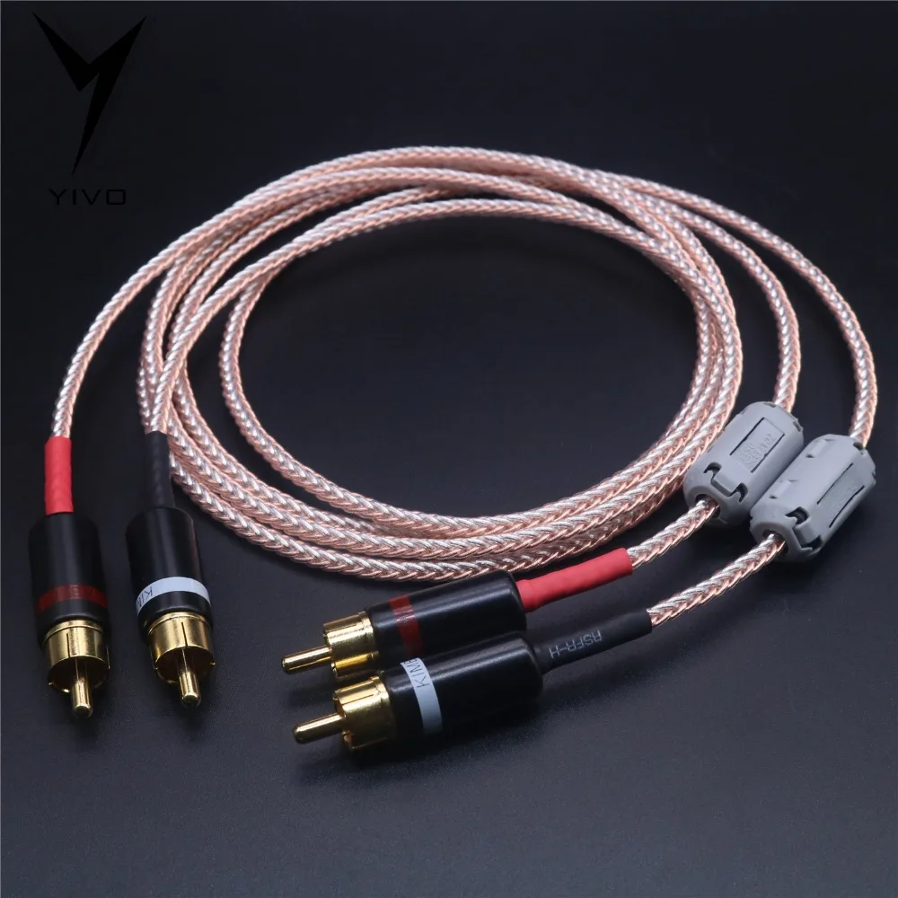 2pcs RCA to RCA Hi-end HIFI OFC pure copper silver mixed Teflon Headphone Earphone Extension Audio Wire Cord Aux Cable Cables
2pcs RCA to RCA Hi-end HIFI OFC pure copper silver mixed Teflon Headphone Earphone Extension Audio Wire Cord Aux Cable Cables