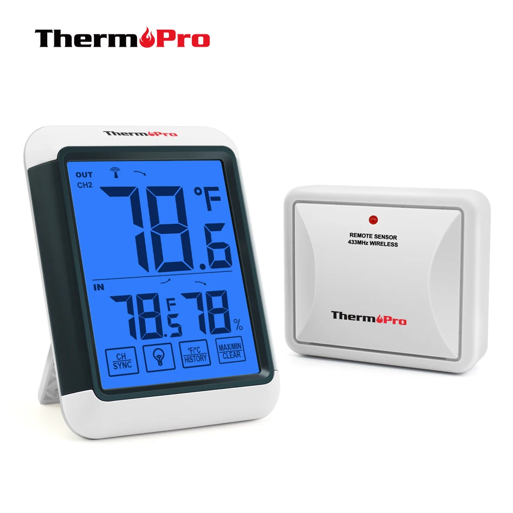 ThermoPro TP65S Digital Wireless LCD Thermometer Hygrometer Electronic Temperature Humidity Meter Weather Station
ThermoPro TP65S Digital Wireless LCD Thermometer Hygrometer Electronic Temperature Humidity Meter Weather Station
