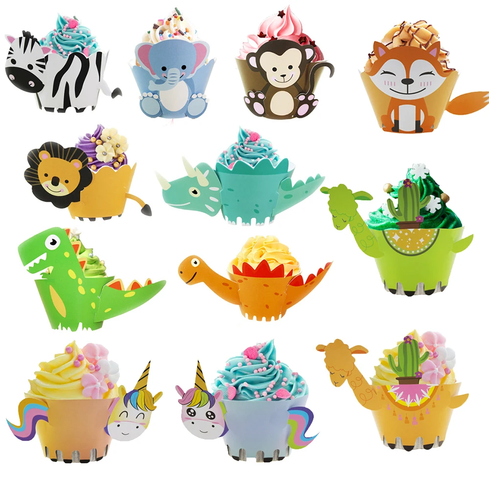 12pcs Cartoon Dinosaur Farm Animal Cupcake Wrapper Kids Birthday Party Cake Decorating Supplies Baby Shower Dessert Table Decor
12pcs Cartoon Dinosaur Farm Animal Cupcake Wrapper Kids Birthday Party Cake Decorating Supplies Baby Shower Dessert Table Decor
