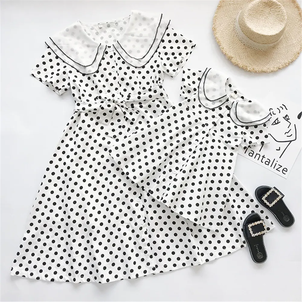 2019 New Fashion Parent-Child Summer Dress Mother Baby Kids Clothes Wave Point Dot White Dresses Sweet Girl Princess Vestidos
2019 New Fashion Parent-Child Summer Dress Mother Baby Kids Clothes Wave Point Dot White Dresses Sweet Girl Princess Vestidos