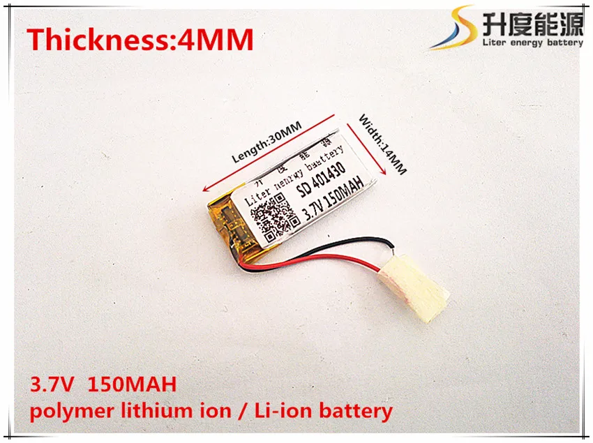 3.7V 150mAh 401430 Lithium Polymer Li-Po li ion Rechargeable Battery cells For Mp3 MP4 MP5 GPS mobile tablet battery
3.7V 150mAh 401430 Lithium Polymer Li-Po li ion Rechargeable Battery cells For Mp3 MP4 MP5 GPS mobile tablet battery