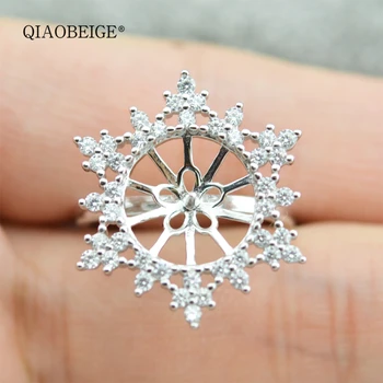 QIAOBEIGE Pearl Ring Making Department 925 silver snowflake large ring diy glued with 13-14-15mm big round pearl or bread pearl
QIAOBEIGE Pearl Ring Making Department 925 silver snowflake large ring diy glued with 13-14-15mm big round pearl or bread pearl