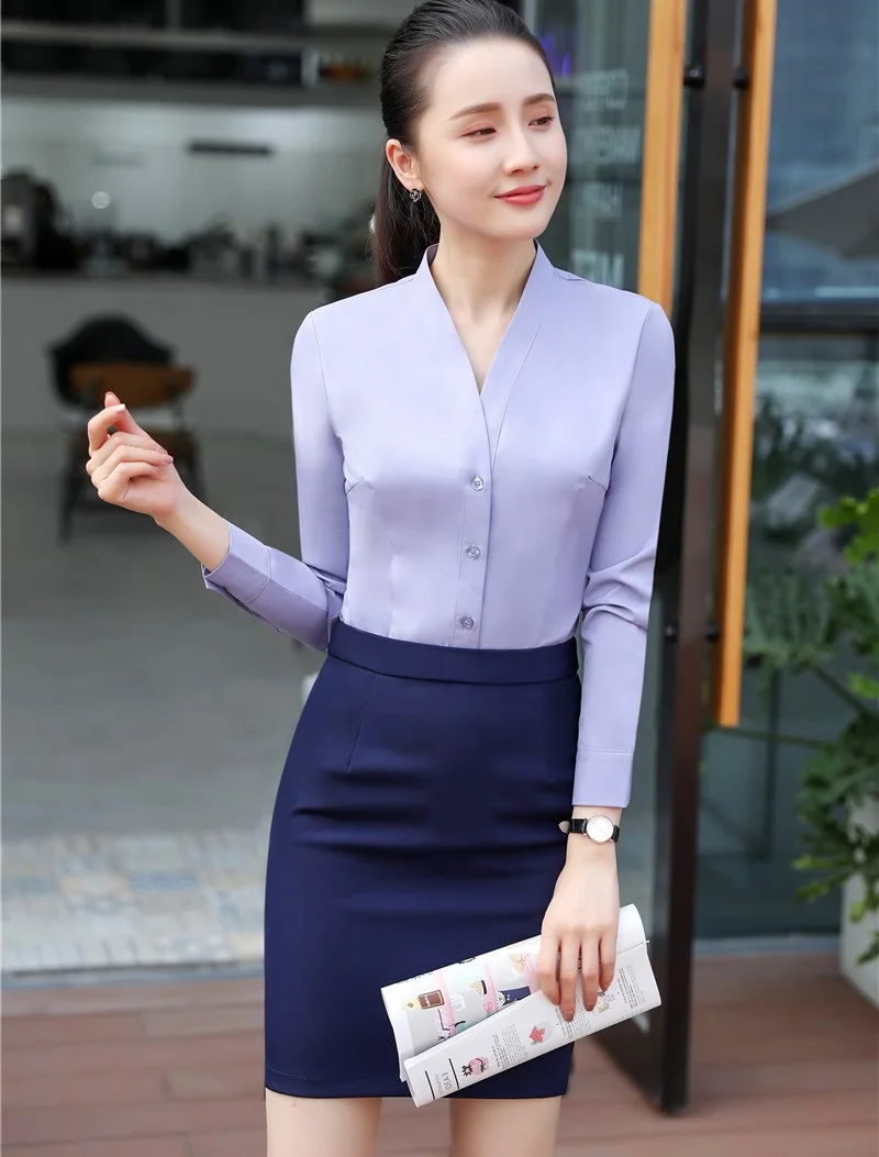 Fashion Blouses & Shirts Women Business Suits 2 Piece Skirt and Top Sets Elegant Ladies Office Uniform Styles
Fashion Blouses & Shirts Women Business Suits 2 Piece Skirt and Top Sets Elegant Ladies Office Uniform Styles
