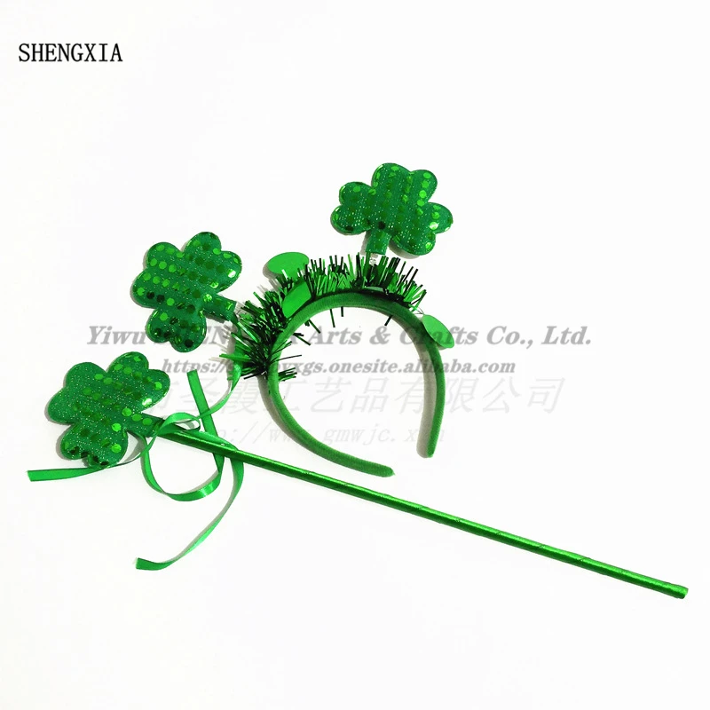 New St. Patrick Day Hair accessories Fairy Stick Festival Celebration Supplies Irish Green Four-leaf clover headband
New St. Patrick Day Hair accessories Fairy Stick Festival Celebration Supplies Irish Green Four-leaf clover headband