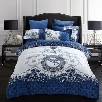 2019 Sheet Pillowcases & Quilt cover Sets 100% Sanding Cotton Bedlinen Queen Full King Size Bedding Set Blue and White
2019 Sheet Pillowcases & Quilt cover Sets 100% Sanding Cotton Bedlinen Queen Full King Size Bedding Set Blue and White